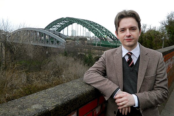 Councillor Niall Hodson at the Wearmouth Bridge