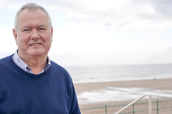 Lib Dem campaigner Malcolm Bond at Seaburn beach