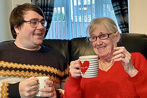 Paul Edgeworth speaks to a local resident in Grindon