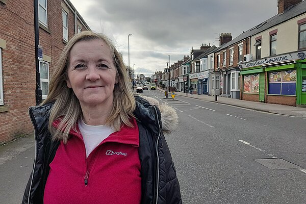Councillor Julia Potts on Chester Road