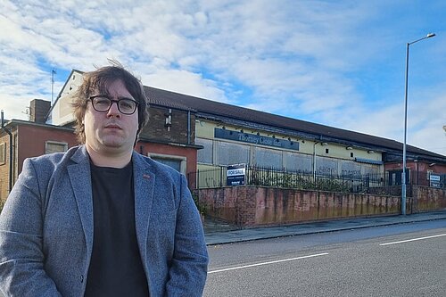 Paul Edgeworth outside the former Thorney Close Inn